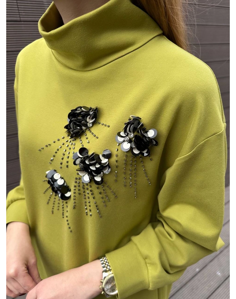 Venöve 25FWSWE0011 Yeşil Holly Sweat