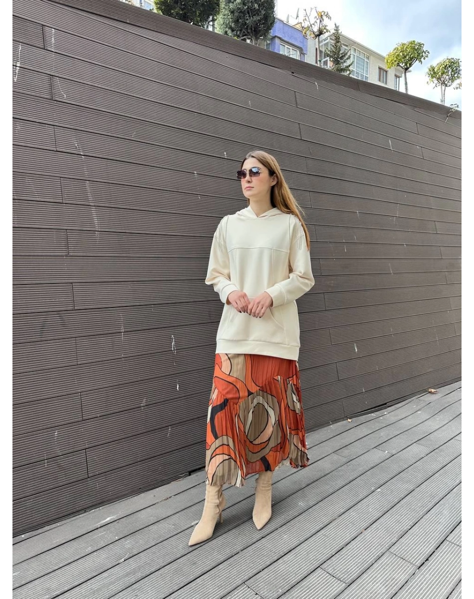 Venöve 25FWSWE0013 Krem Rubi Sweat