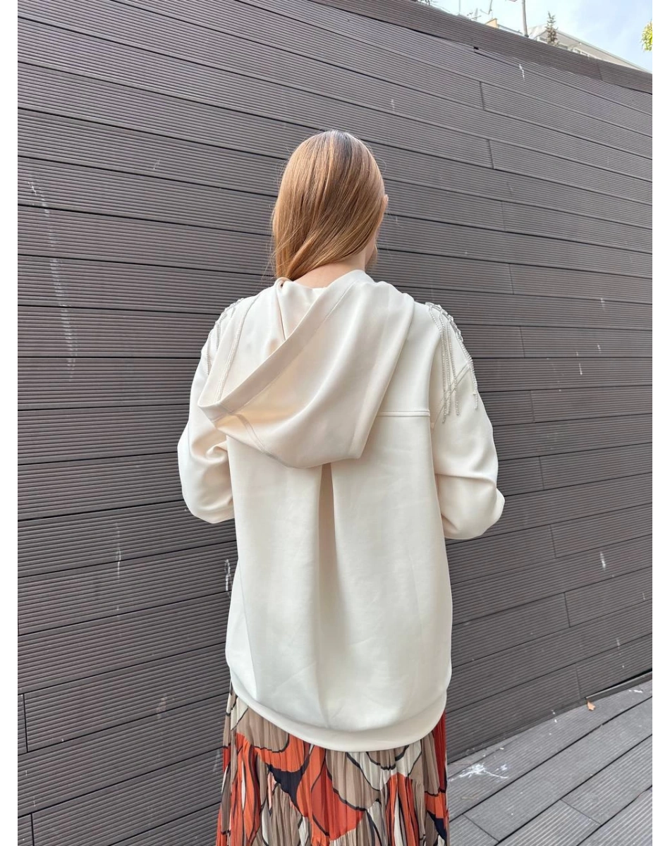 Venöve 25FWSWE0013 Krem Rubi Sweat