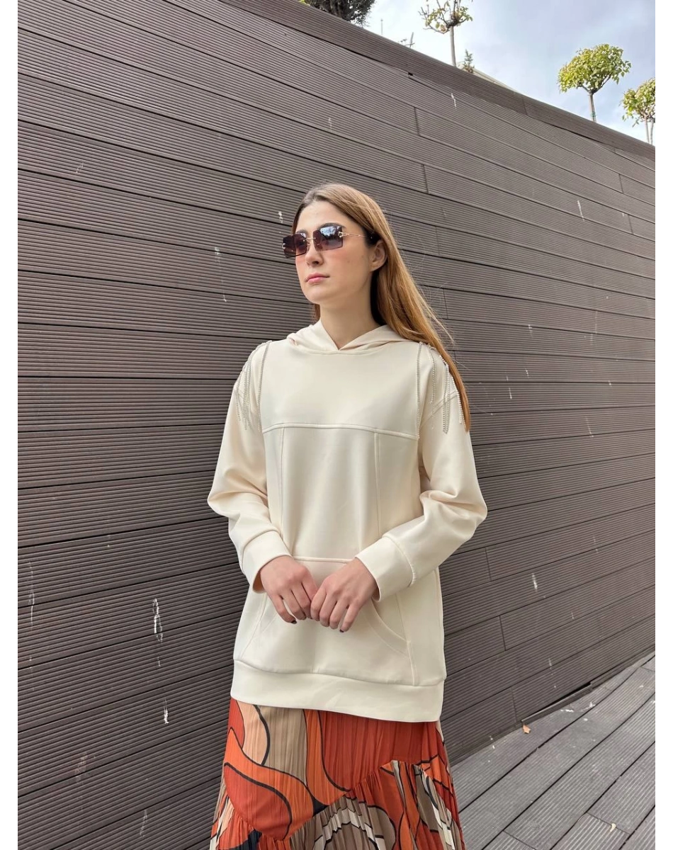 Venöve 25FWSWE0013 Krem Rubi Sweat