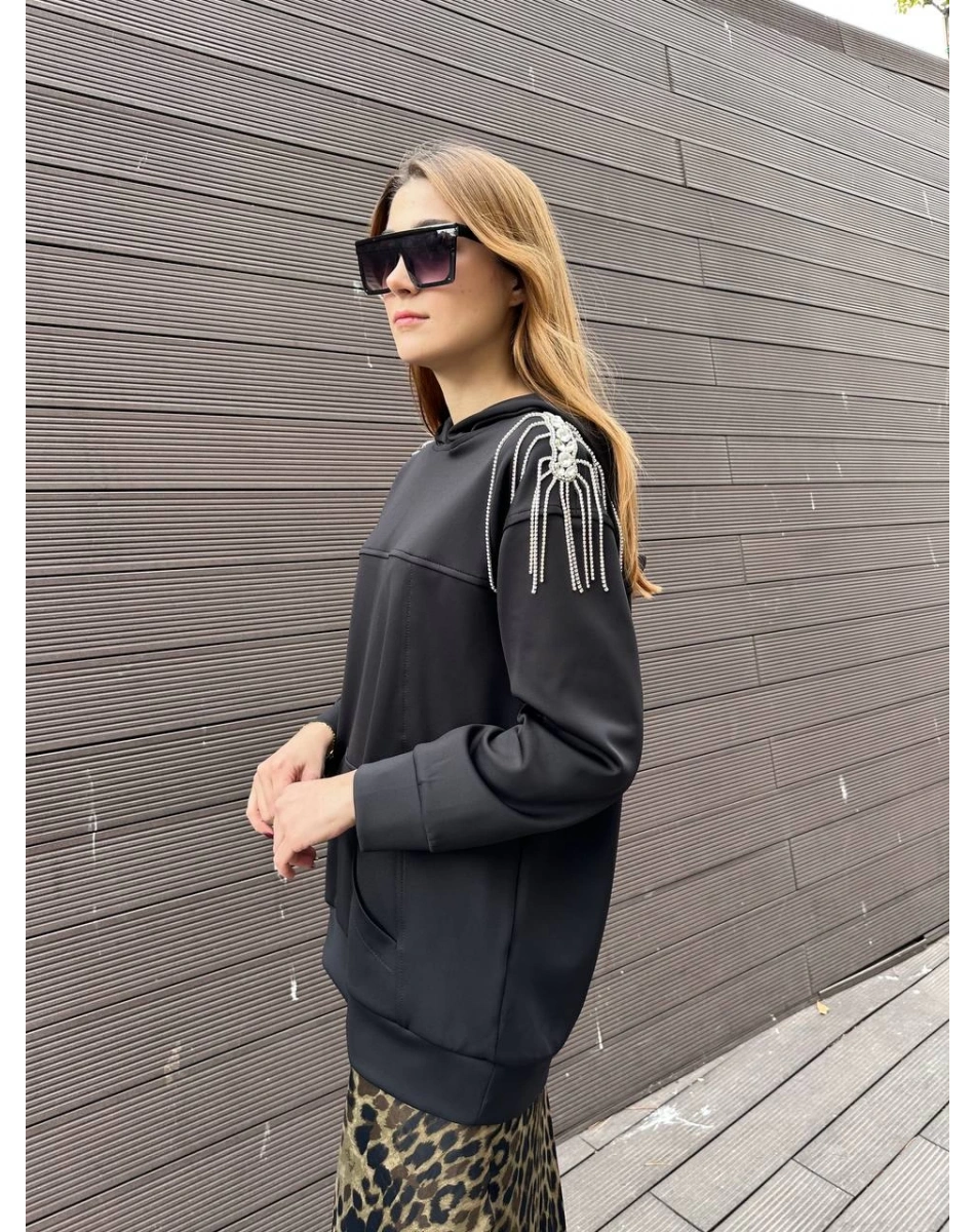 Venöve 25FWSWE0013 Siyah Rubi Sweat