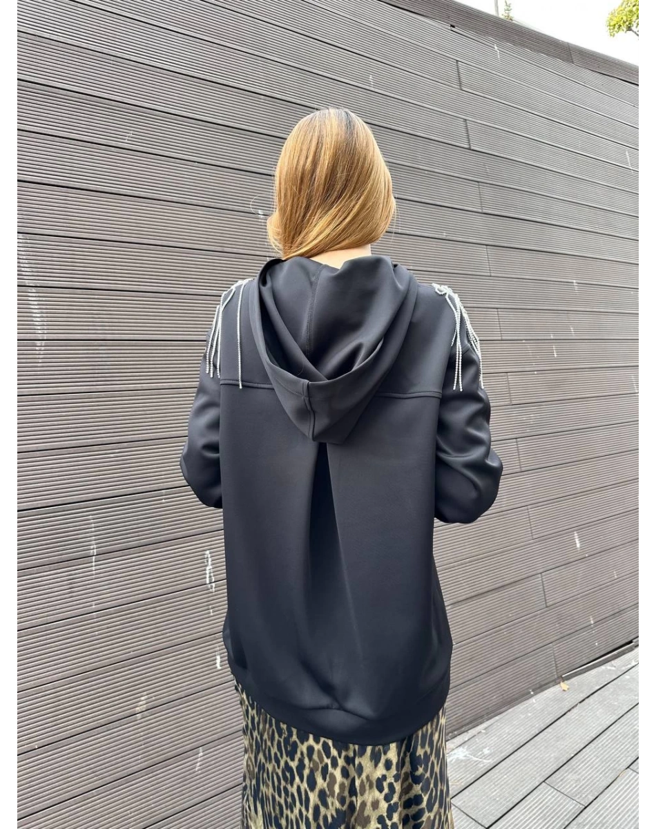 Venöve 25FWSWE0013 Siyah Rubi Sweat