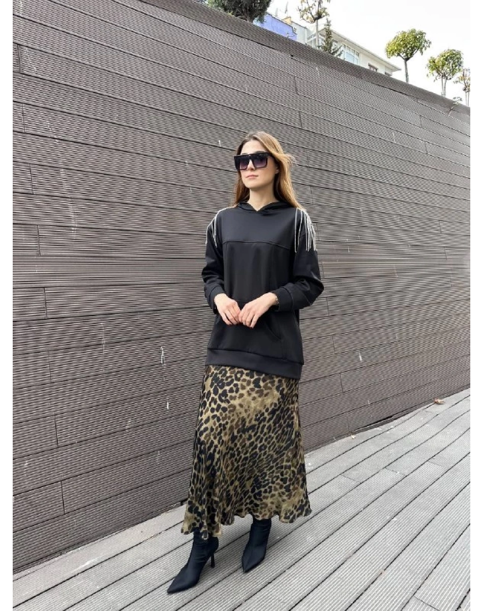 Venöve 25FWSWE0013 Siyah Rubi Sweat