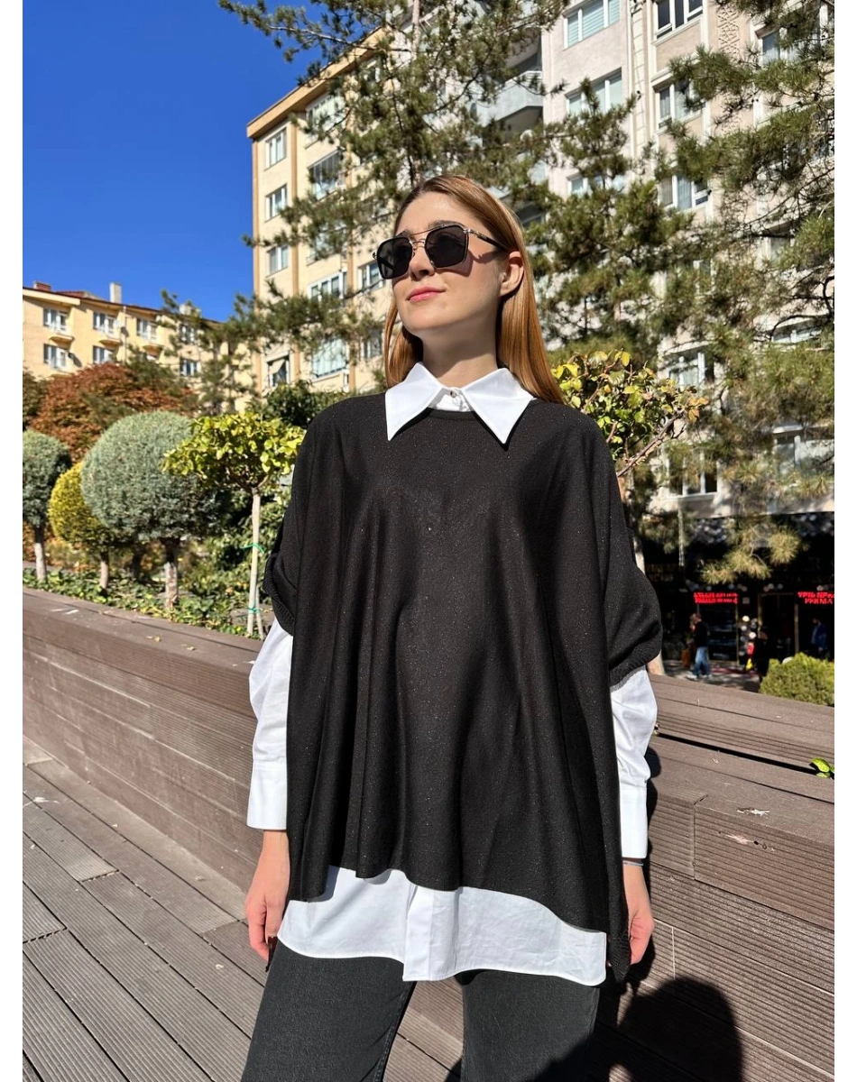 Venöve 25FWTRI0003 Siyah Norte Triko