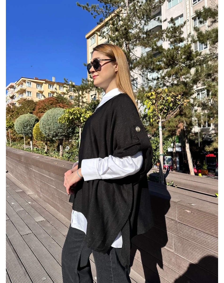 Venöve 25FWTRI0003 Siyah Norte Triko