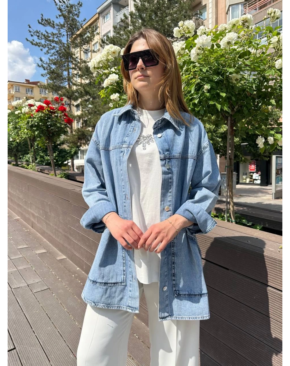 Venöve 25SSCEK0011 Mavi Tessa Ceket