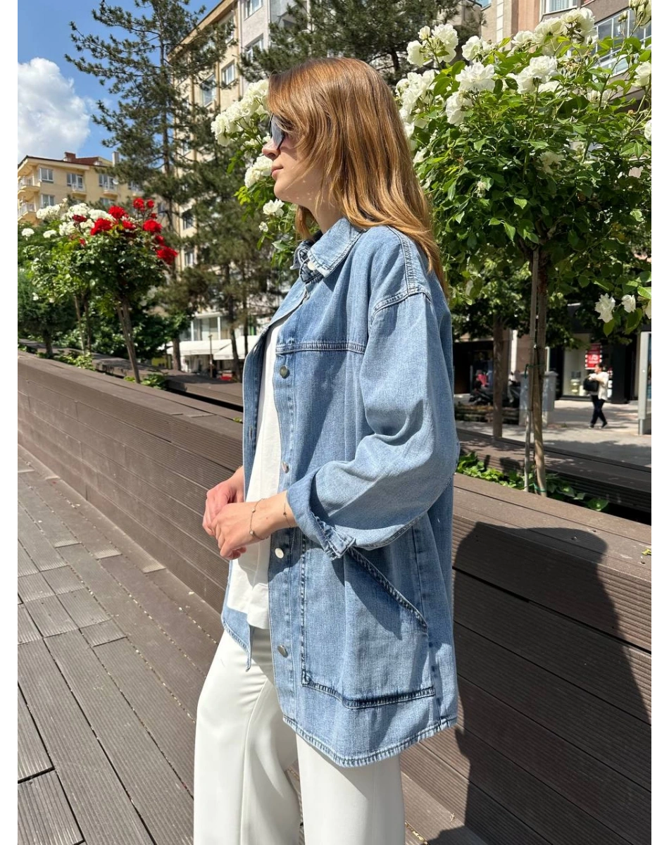 Venöve 25SSCEK0011 Mavi Tessa Ceket