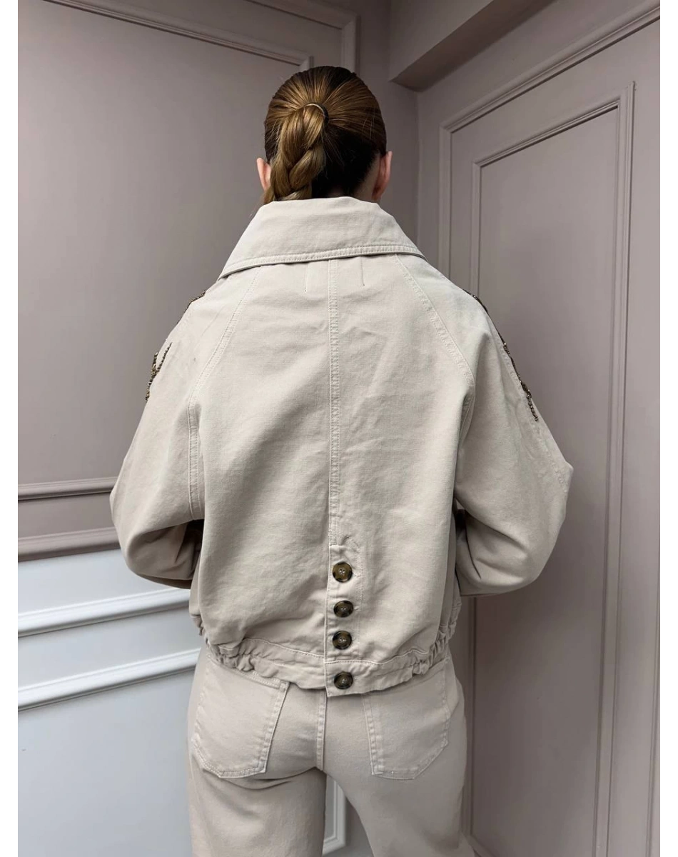 Venöve 25SSCEK0013 Bej Naomi Ceket