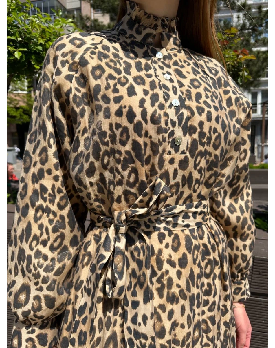 Venöve 25SSELB0002 Leopar Masha Elbise