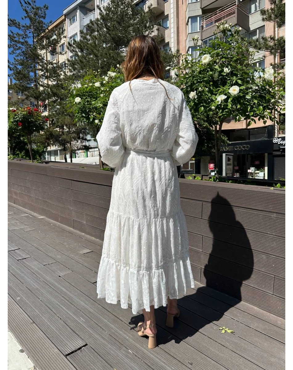 Venöve 25SSELB0013 Beyaz Luther Elbise