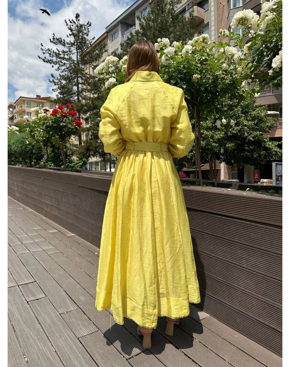 Venöve 25SSELB0028 Sarı Lily Elbise