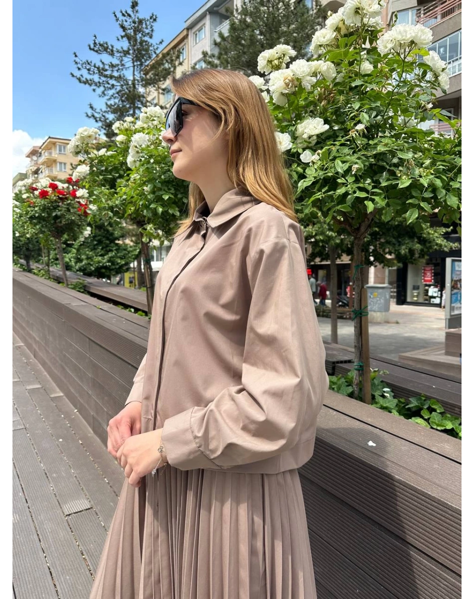 Venöve 25SSGOM0014 Kahverengi Brandi Gömlek