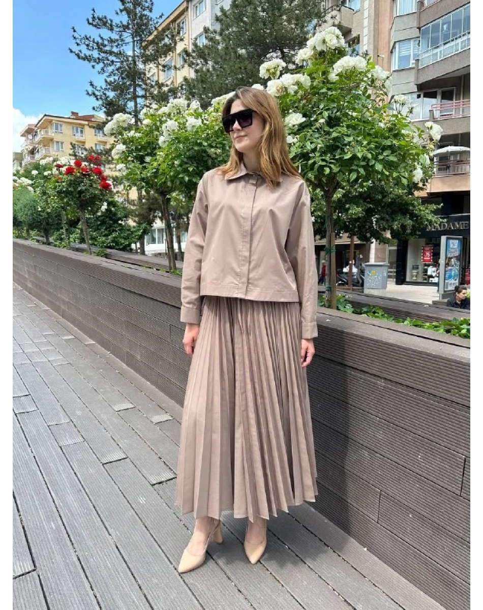 Venöve 25SSGOM0014 Kahverengi Brandi Gömlek