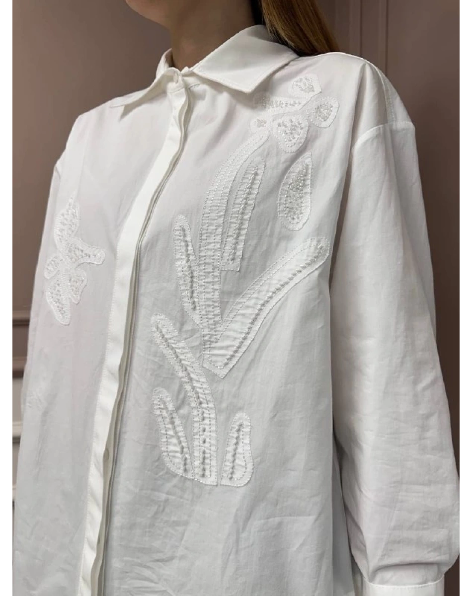 Venöve 25SSGOM0017 Beyaz Shea Gömlek