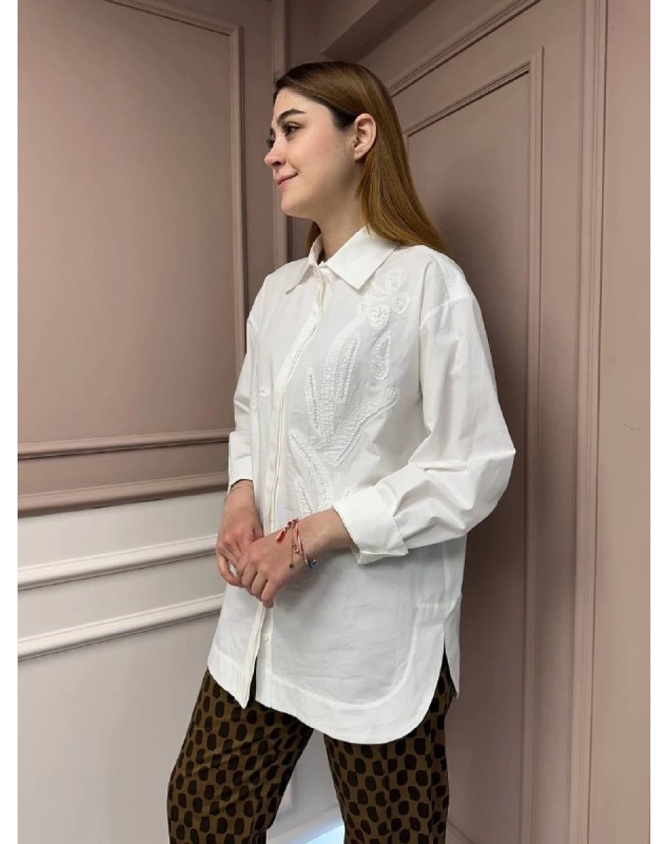 Venöve 25SSGOM0017 Beyaz Shea Gömlek