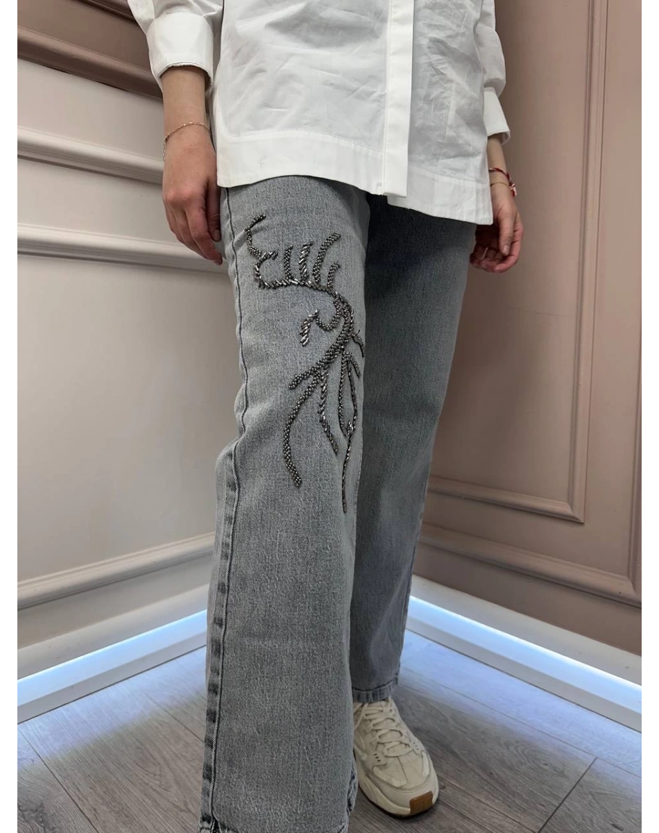 Venöve 25SSPNT0020 Gri Emily Pantolon