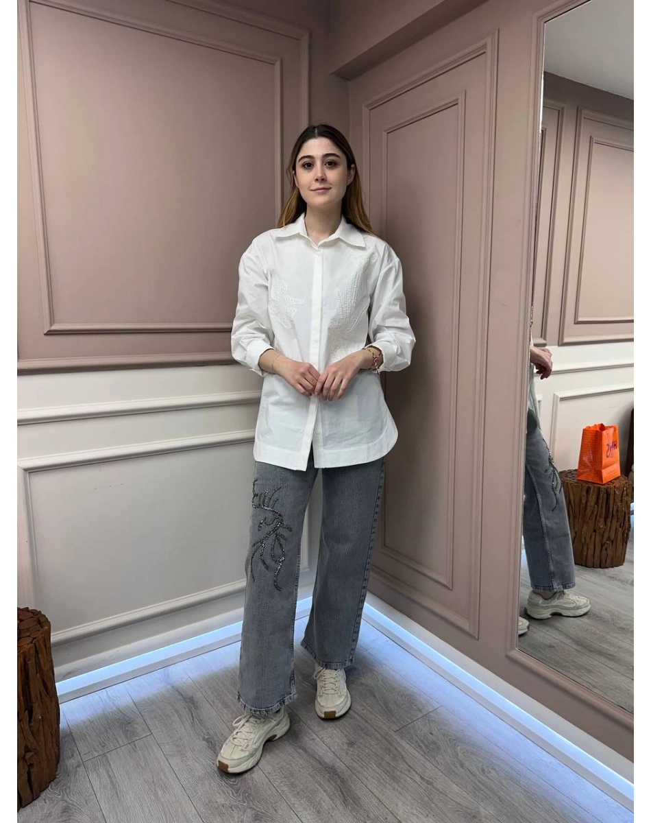 Venöve 25SSPNT0020 Gri Emily Pantolon