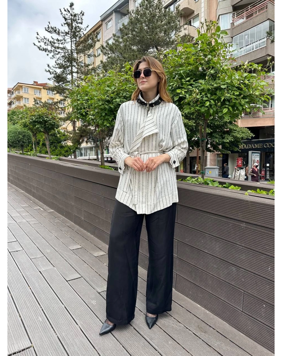 Venöve 25SSPNT0022 Siyah İndia Pantolon