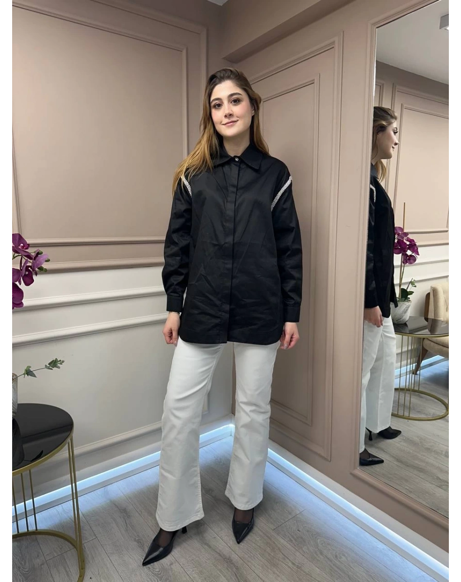 Venöve 25SSPNT0024 Beyaz Violet Pantolon