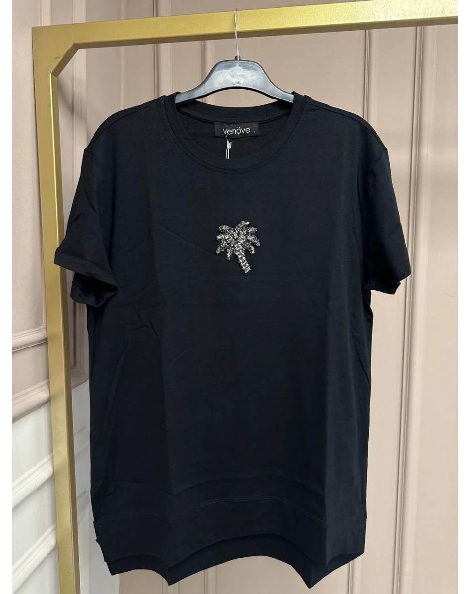 Venöve 25SSTSH0001 Siyah Lola Tişört