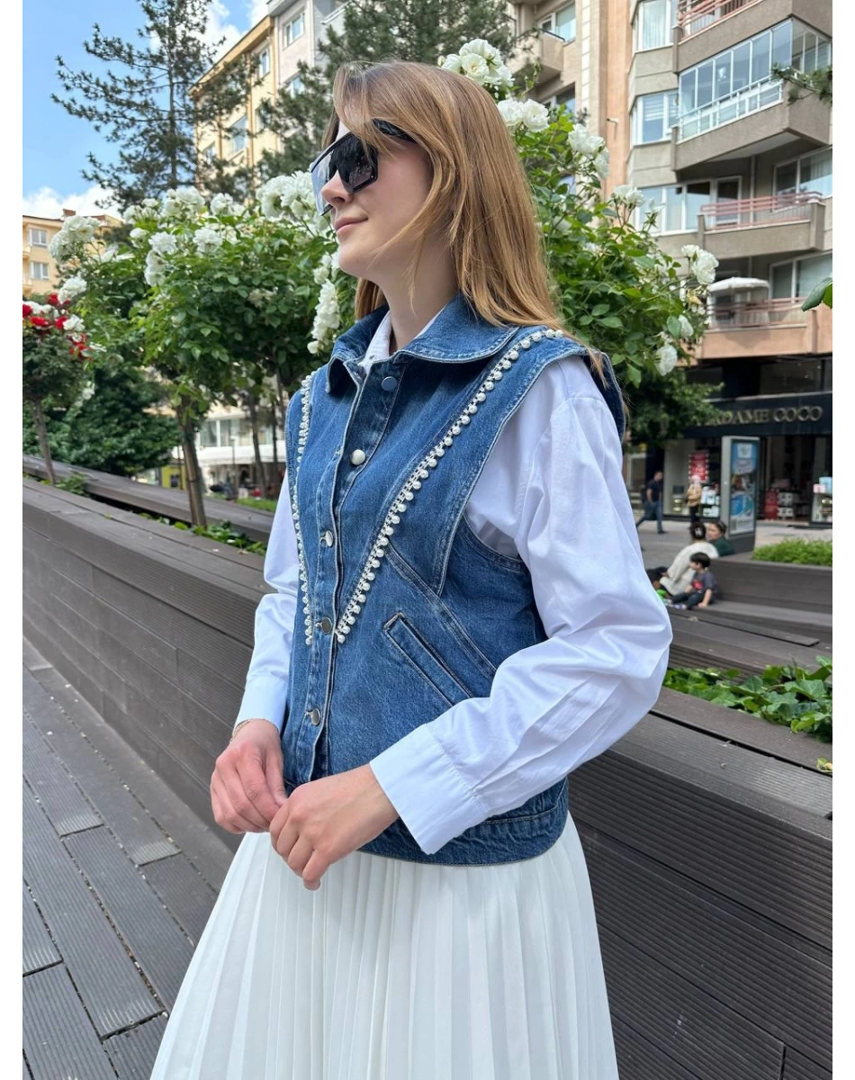 Venöve 25SSYLK0001 Mavi Fiona Yelek