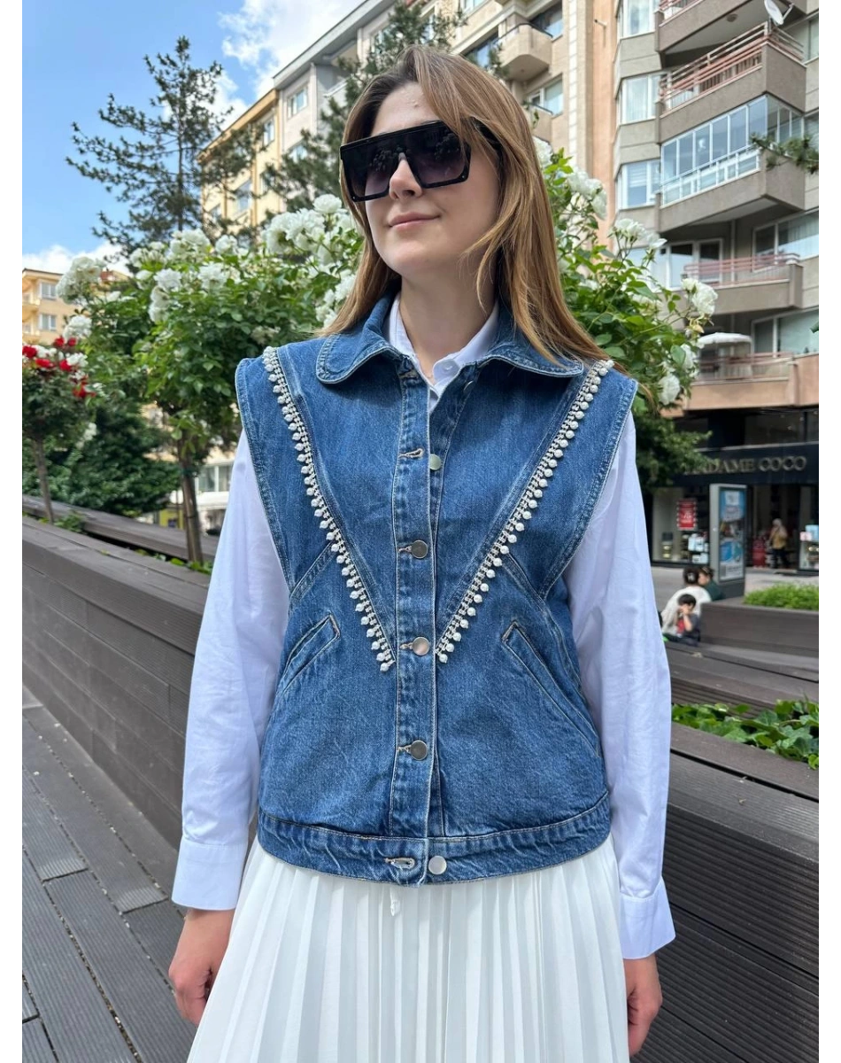 Venöve 25SSYLK0001 Mavi Fiona Yelek