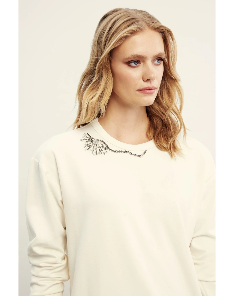 Venöve 26FWBLZ0001 Beyaz Sune Bluz