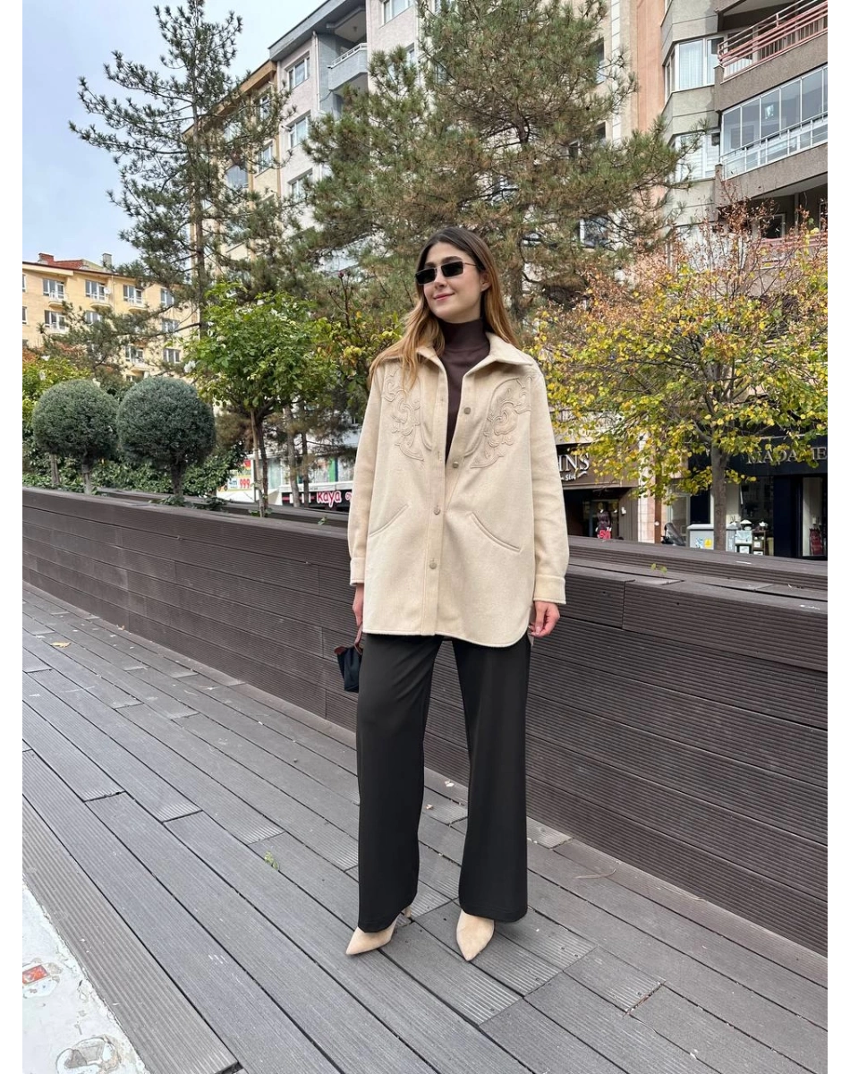 Venöve 26FWCEK0020 Bej Rotan Ceket