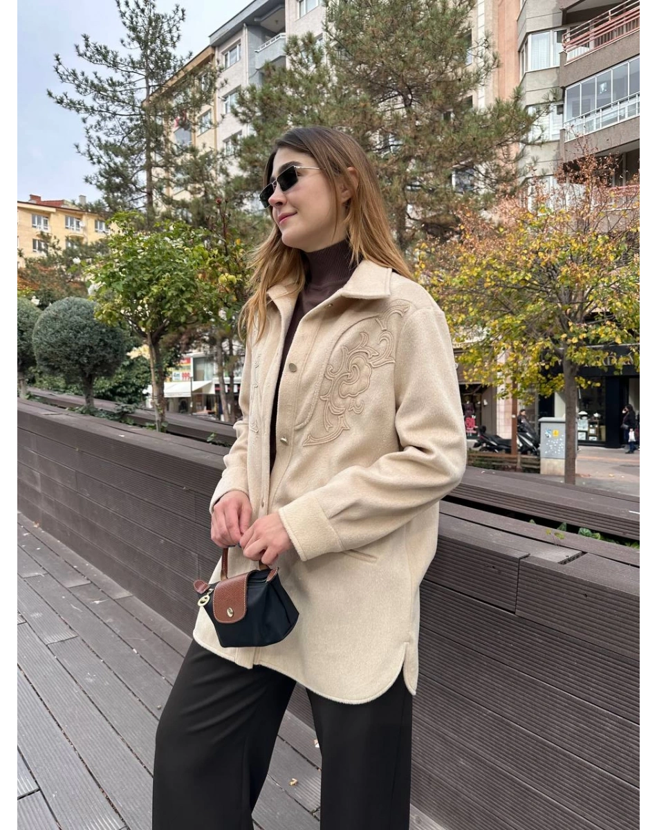 Venöve 26FWCEK0020 Bej Rotan Ceket