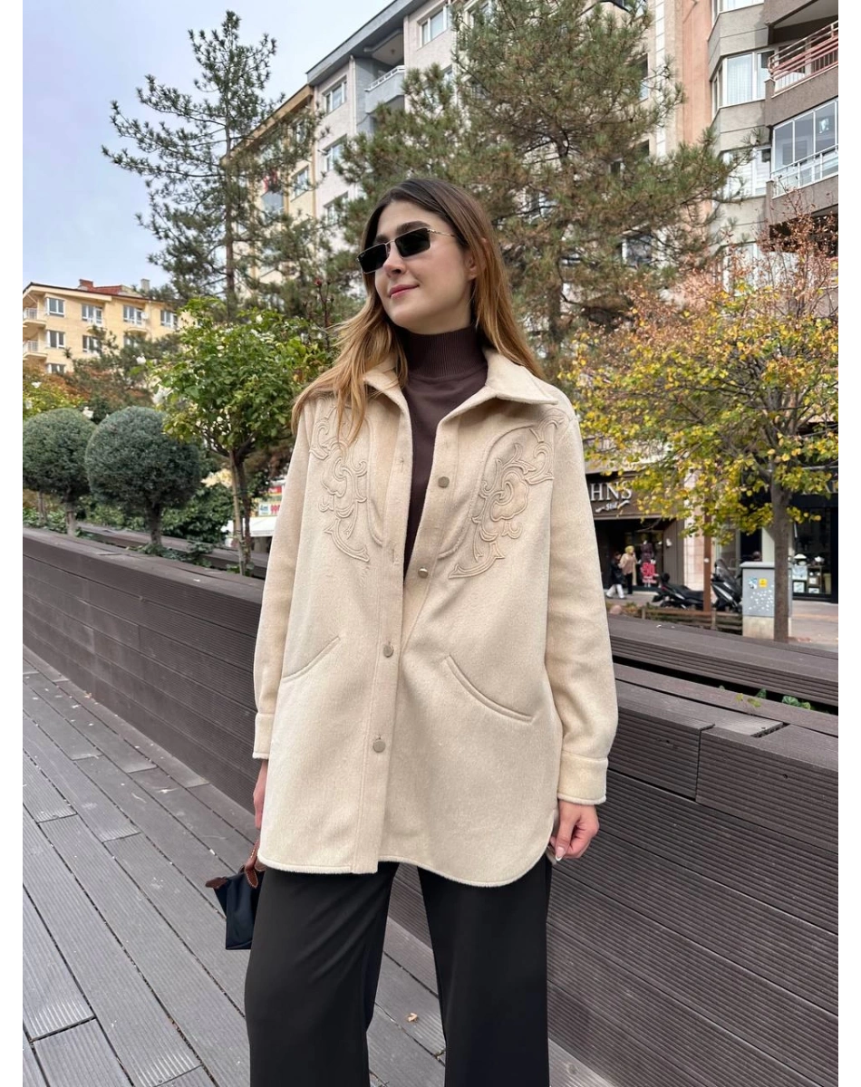 Venöve 26FWCEK0020 Bej Rotan Ceket
