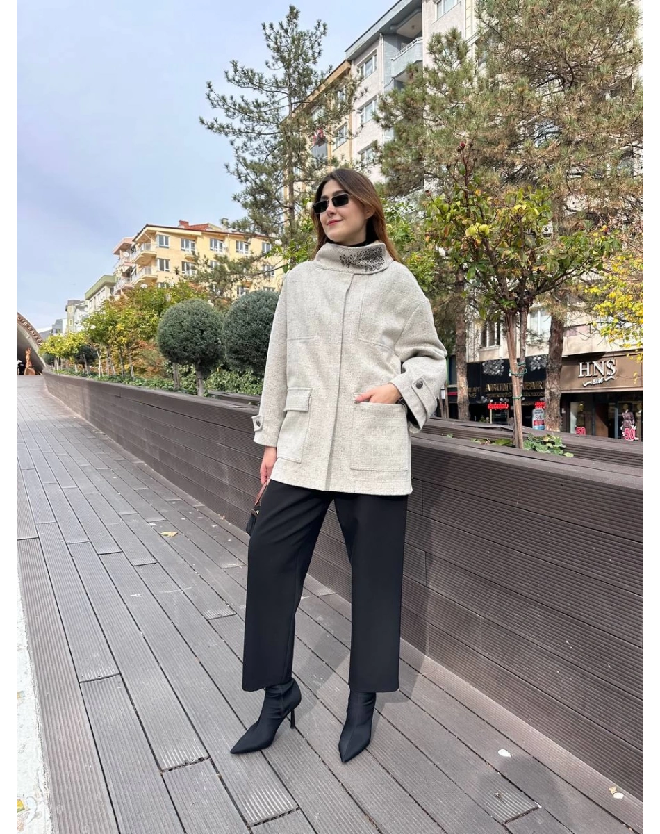 Venöve 26FWCEK0023 Krem Rune Ceket