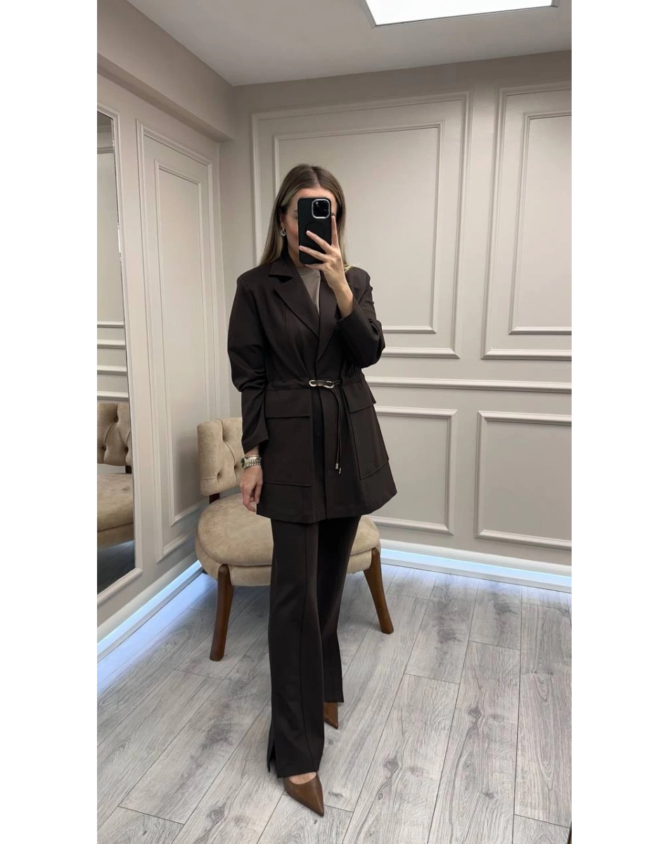 Venöve 26FWCEK0030 Kahverengi Elena Takım