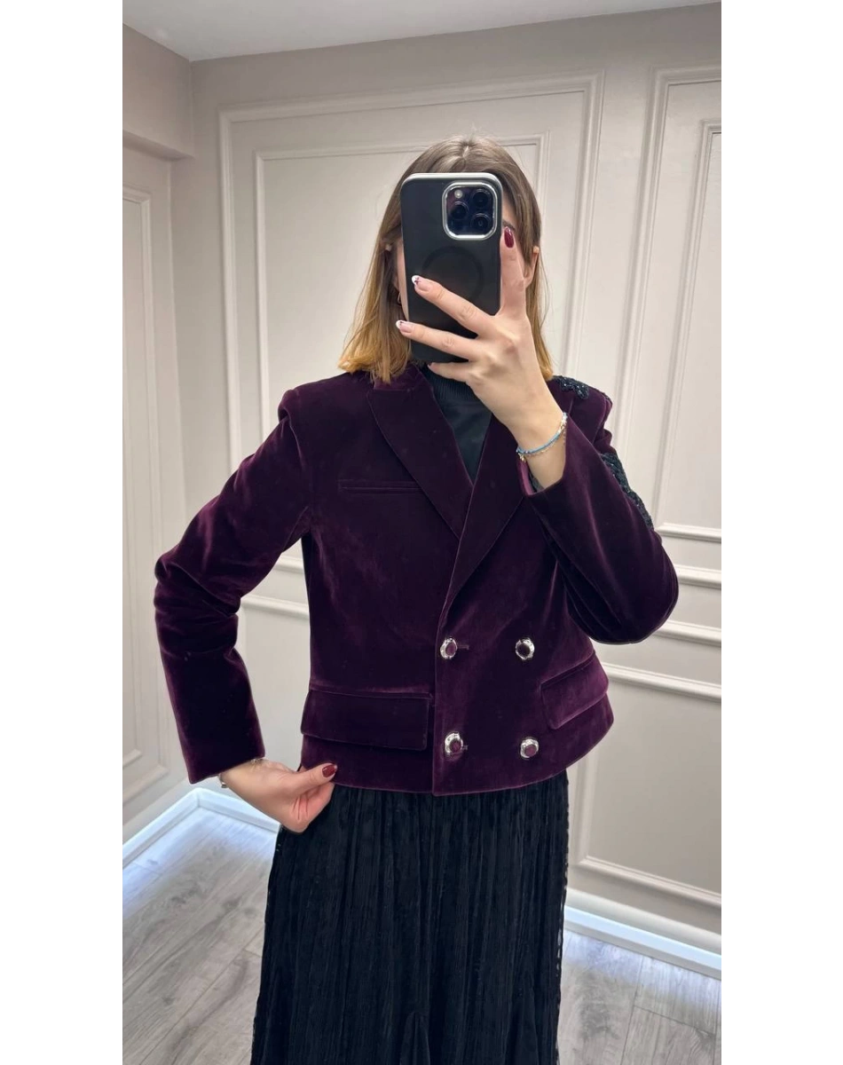 Venöve 26FWCEK0032 Mor Katrin Ceket