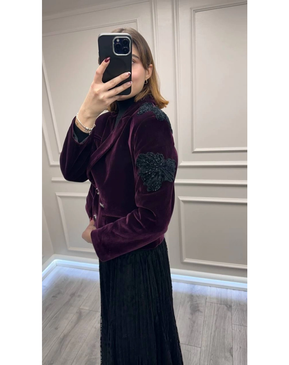 Venöve 26FWCEK0032 Mor Katrin Ceket