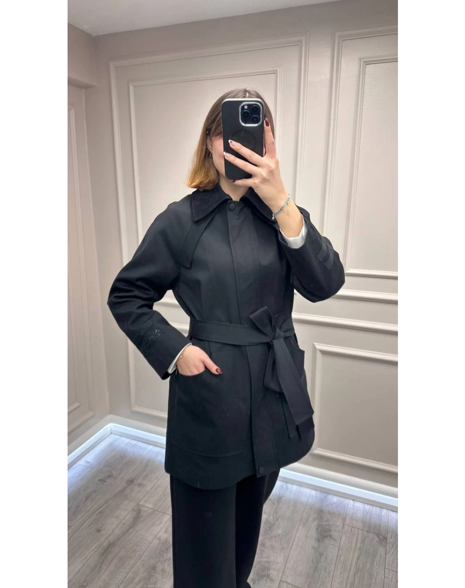 Venöve 26FWCEK0042 Siyah Patrik Ceket