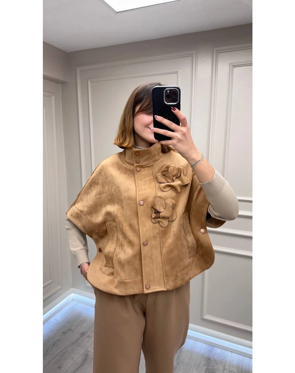 Venöve 26FWCEK0048 Camel Balanca Ceket