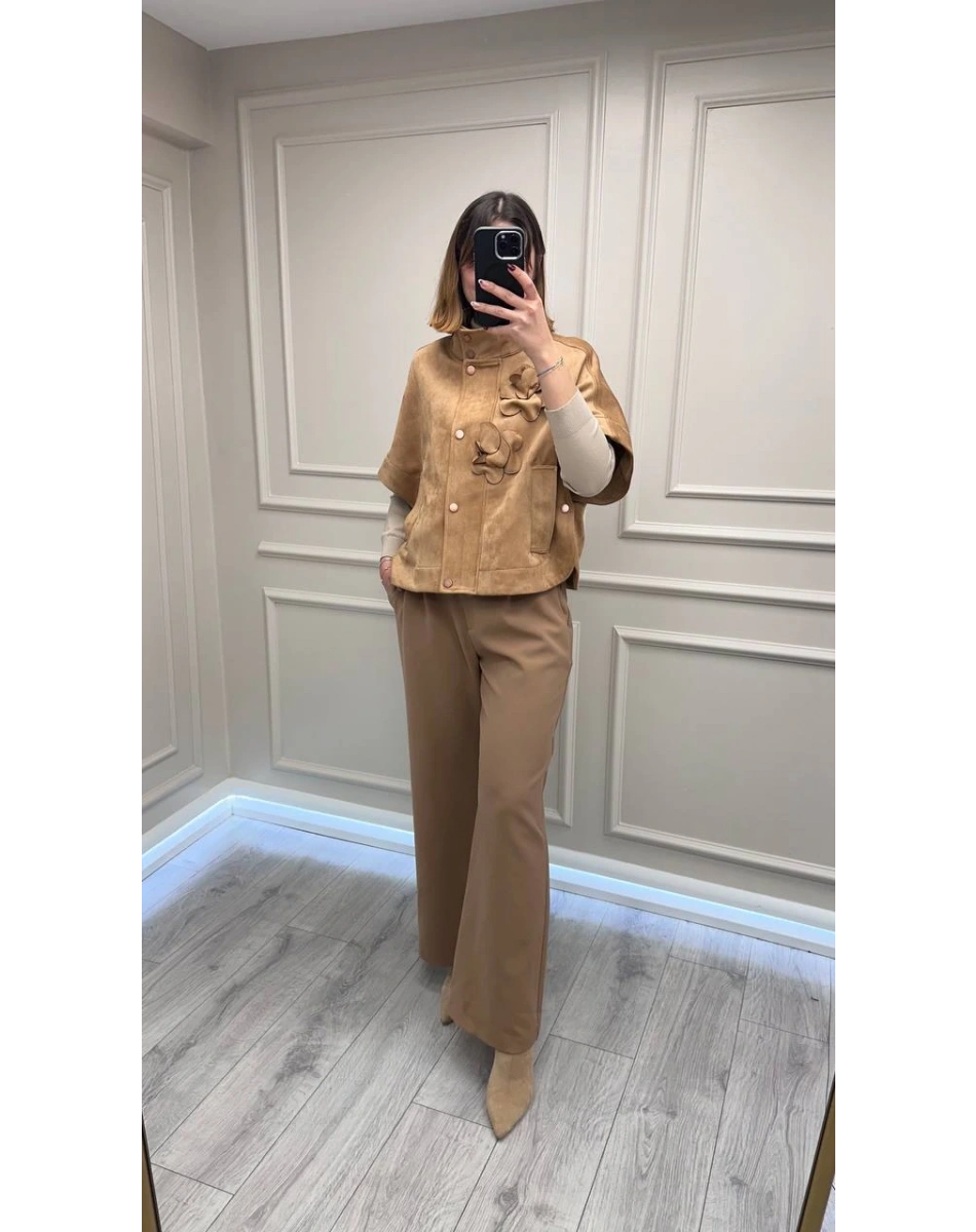 Venöve 26FWCEK0048 Camel Balanca Ceket