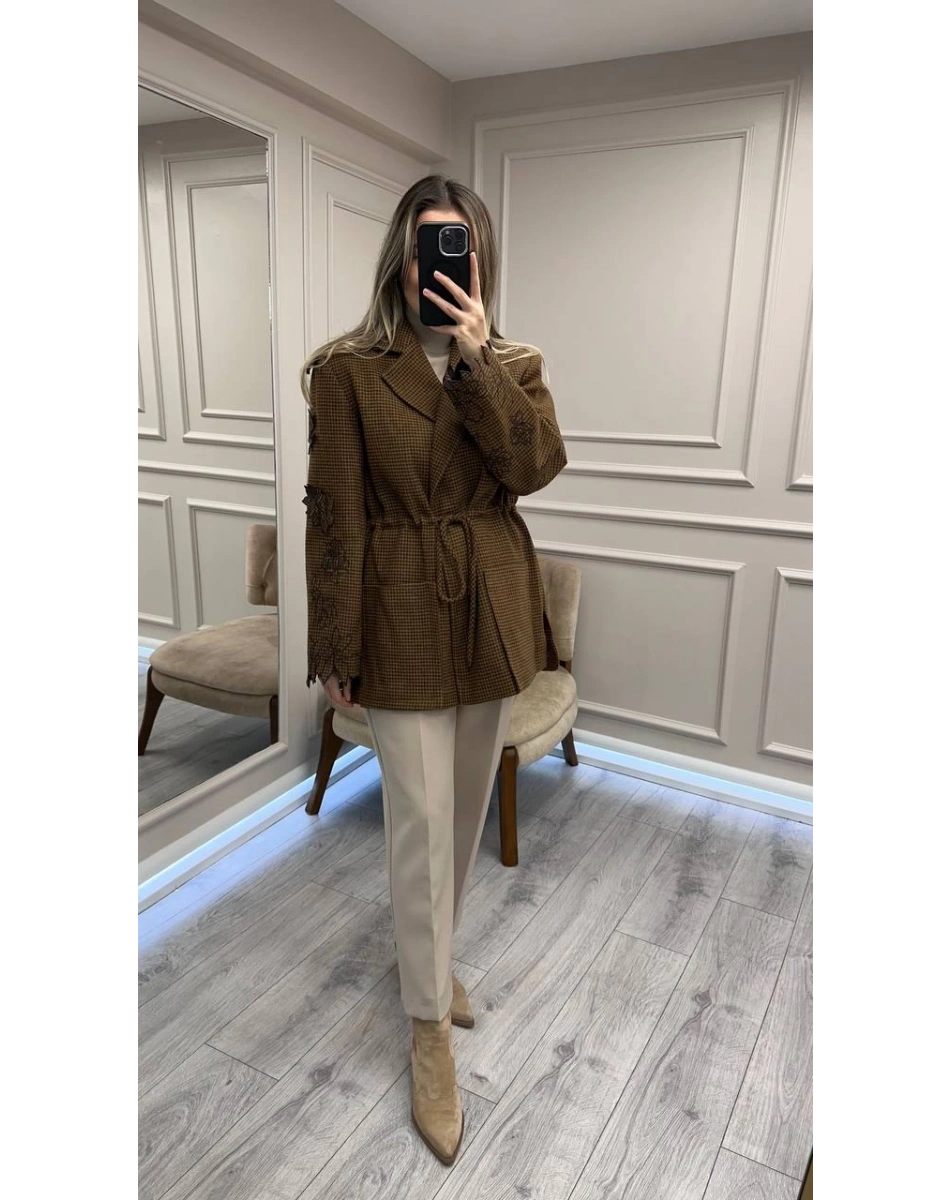 Venöve 26FWCEK0050 Camel Astra Ceket