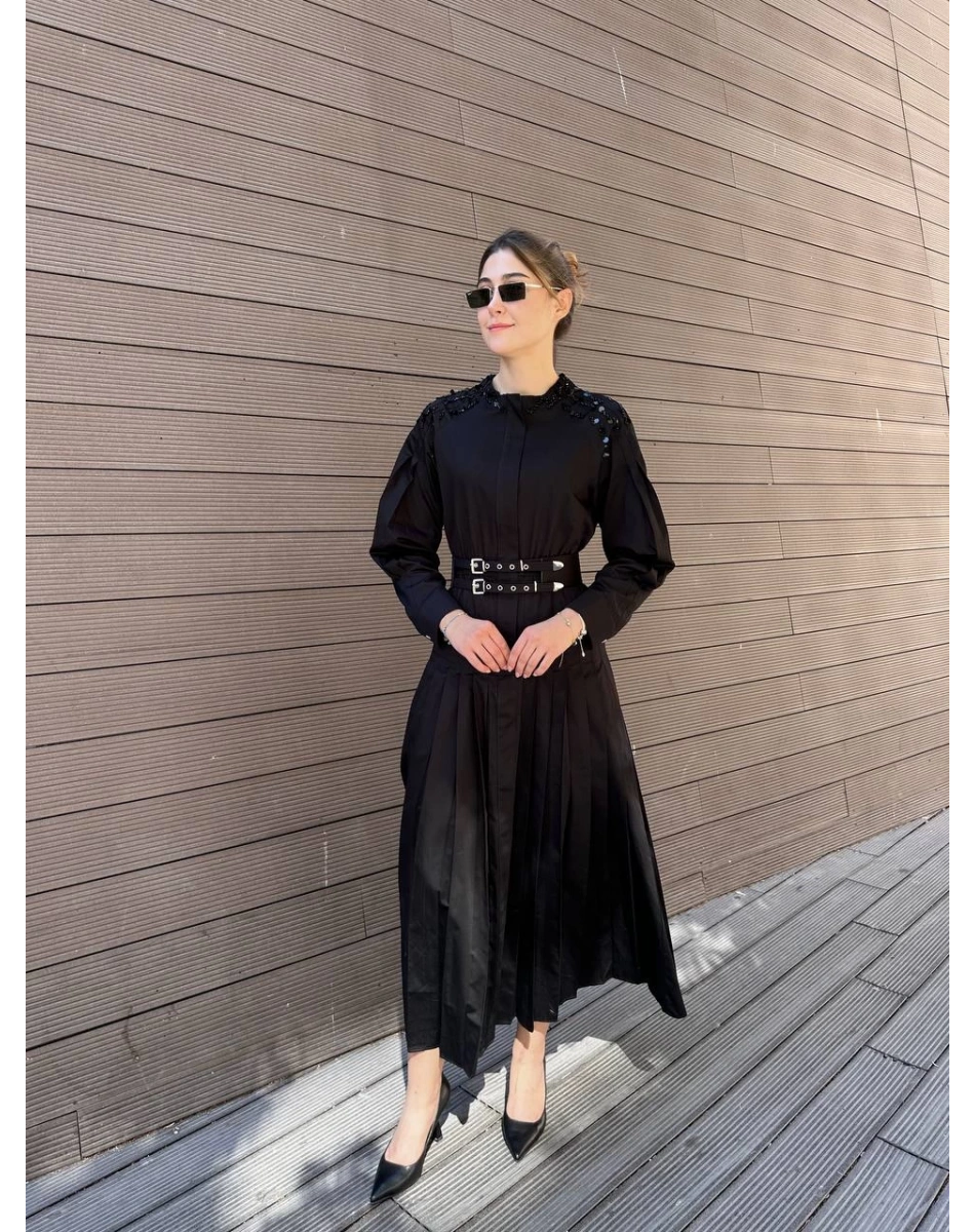 Venöve 26FWELB0003 Siyah Rayne Elbise