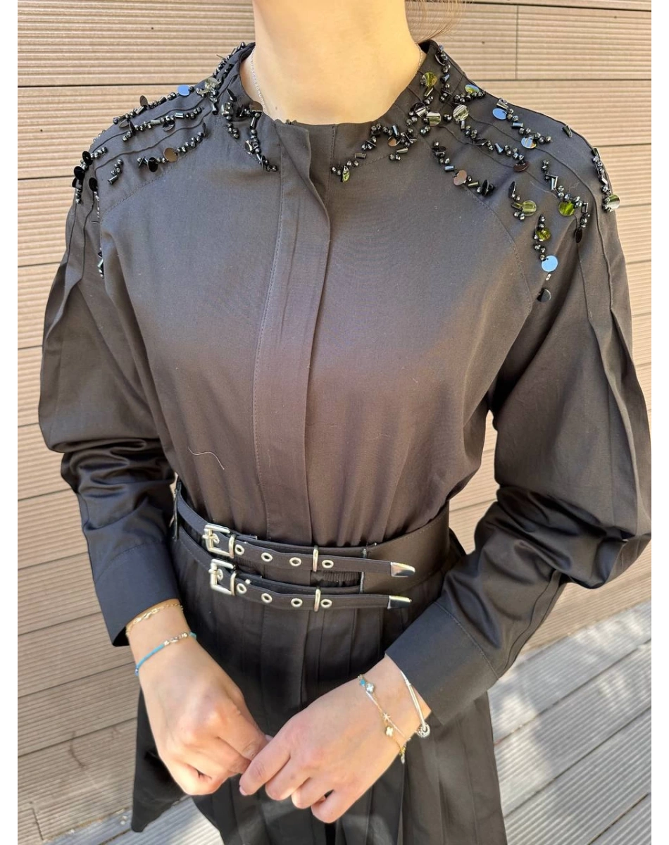 Venöve 26FWELB0003 Siyah Rayne Elbise