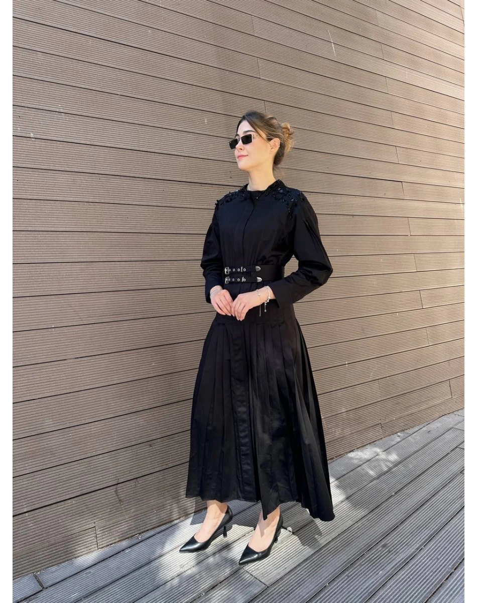 Venöve 26FWELB0003 Siyah Rayne Elbise