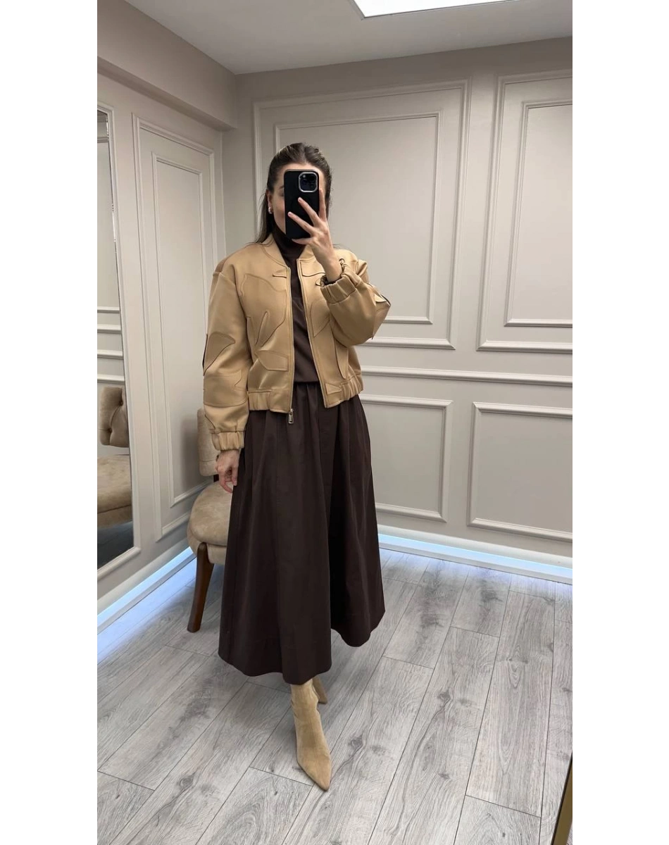 Venöve 26FWETE0021 Kahverengi Uma Etek