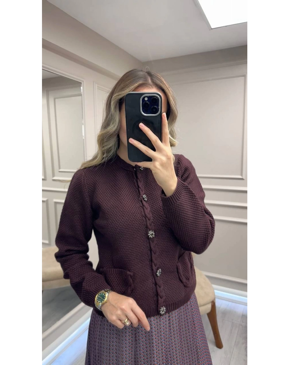 Venöve 26FWHRK0004 Bordo Becca Hırka