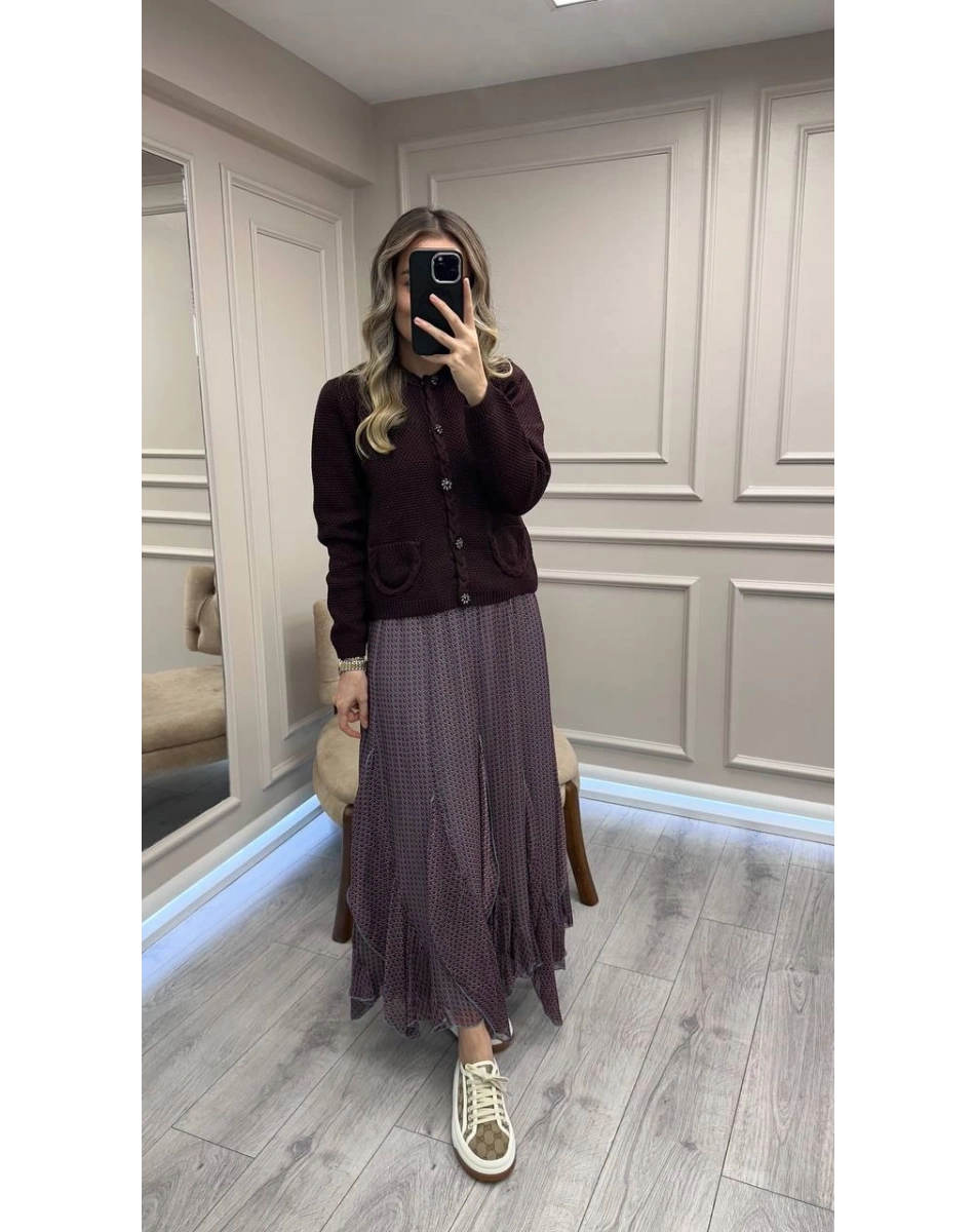 Venöve 26FWHRK0004 Bordo Becca Hırka