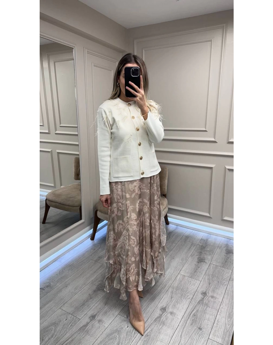 Venöve 26FWHRK0006 Ekru Misa Hırka