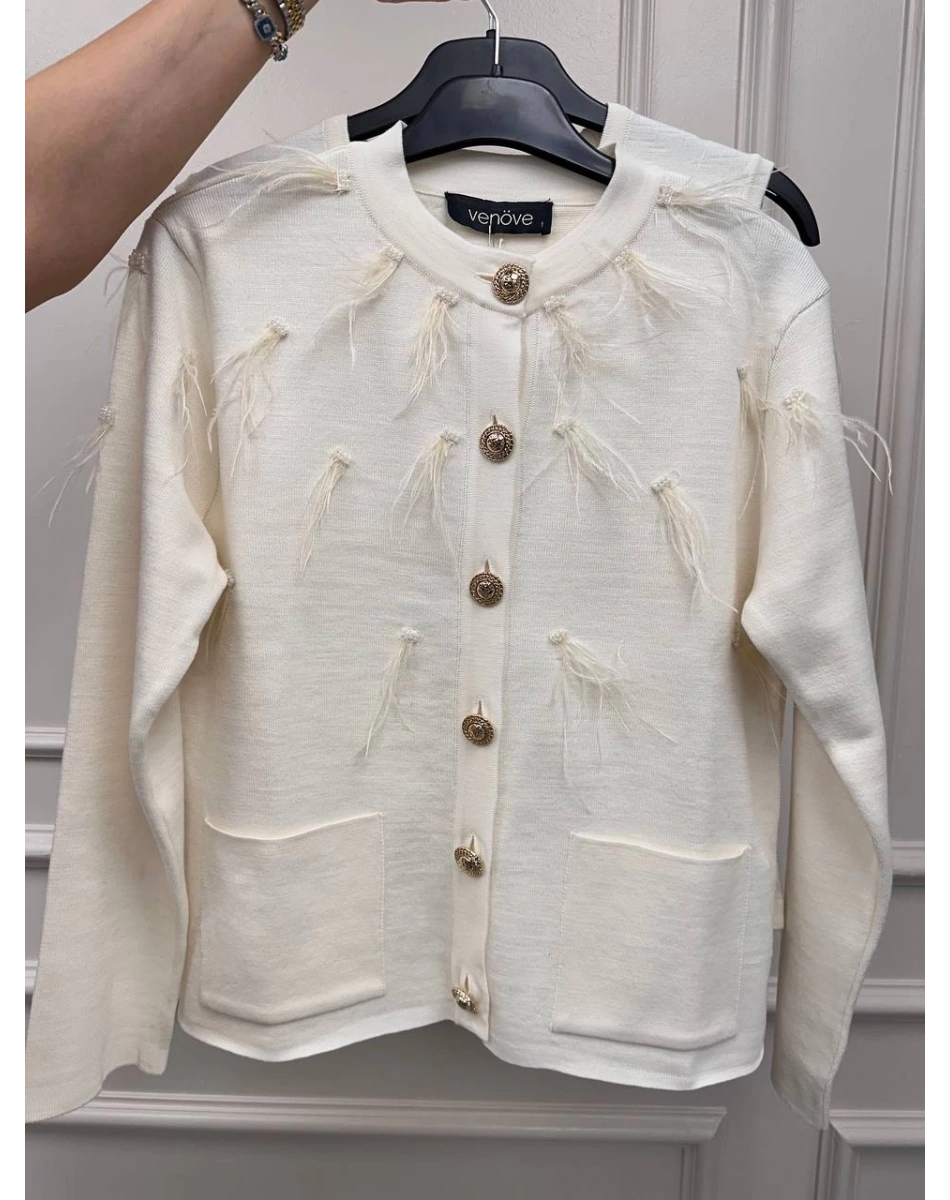 Venöve 26FWHRK0006 Ekru Misa Hırka