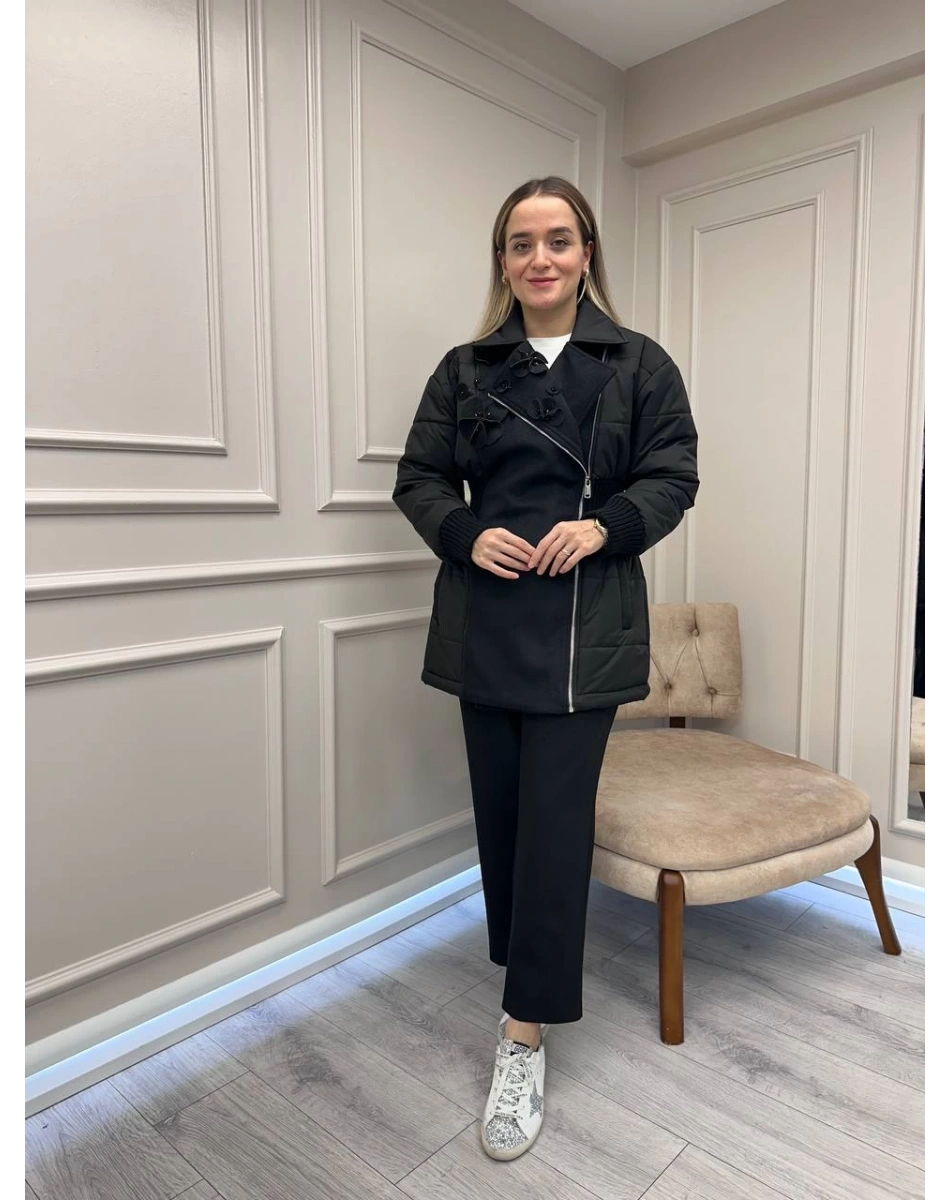 Venöve 26FWMNT0003 Siyah Stew Mont