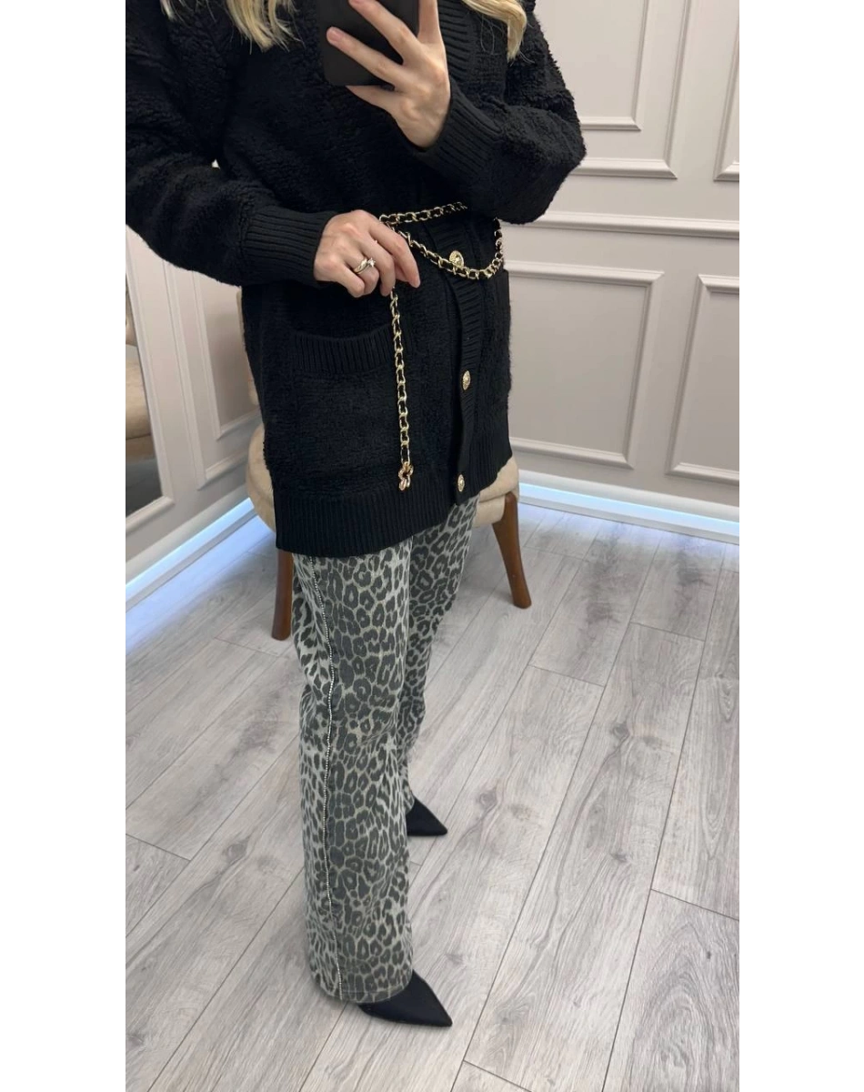 Venöve 26FWPNT0019 Leopar Douglas Pantolon