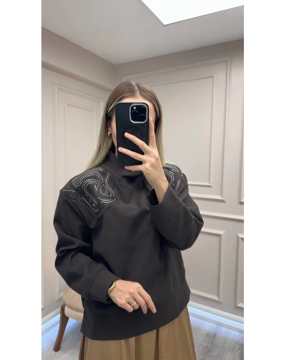 Venöve 26FWSWE0001 Kahverengi Lulu Sweat