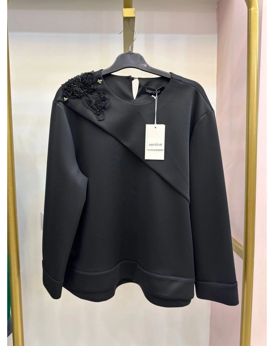 Venöve 26FWSWE0006 Siyah Valde Sweat